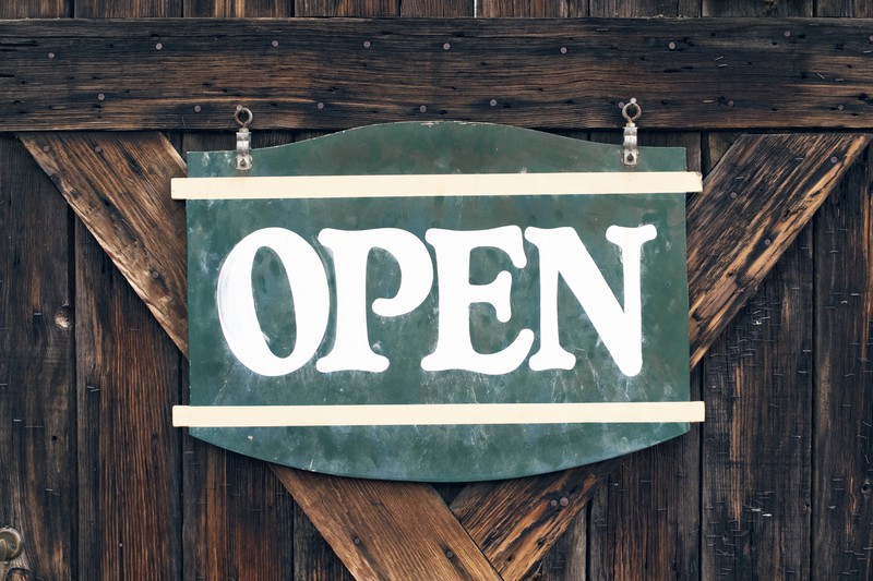 sign signboard open